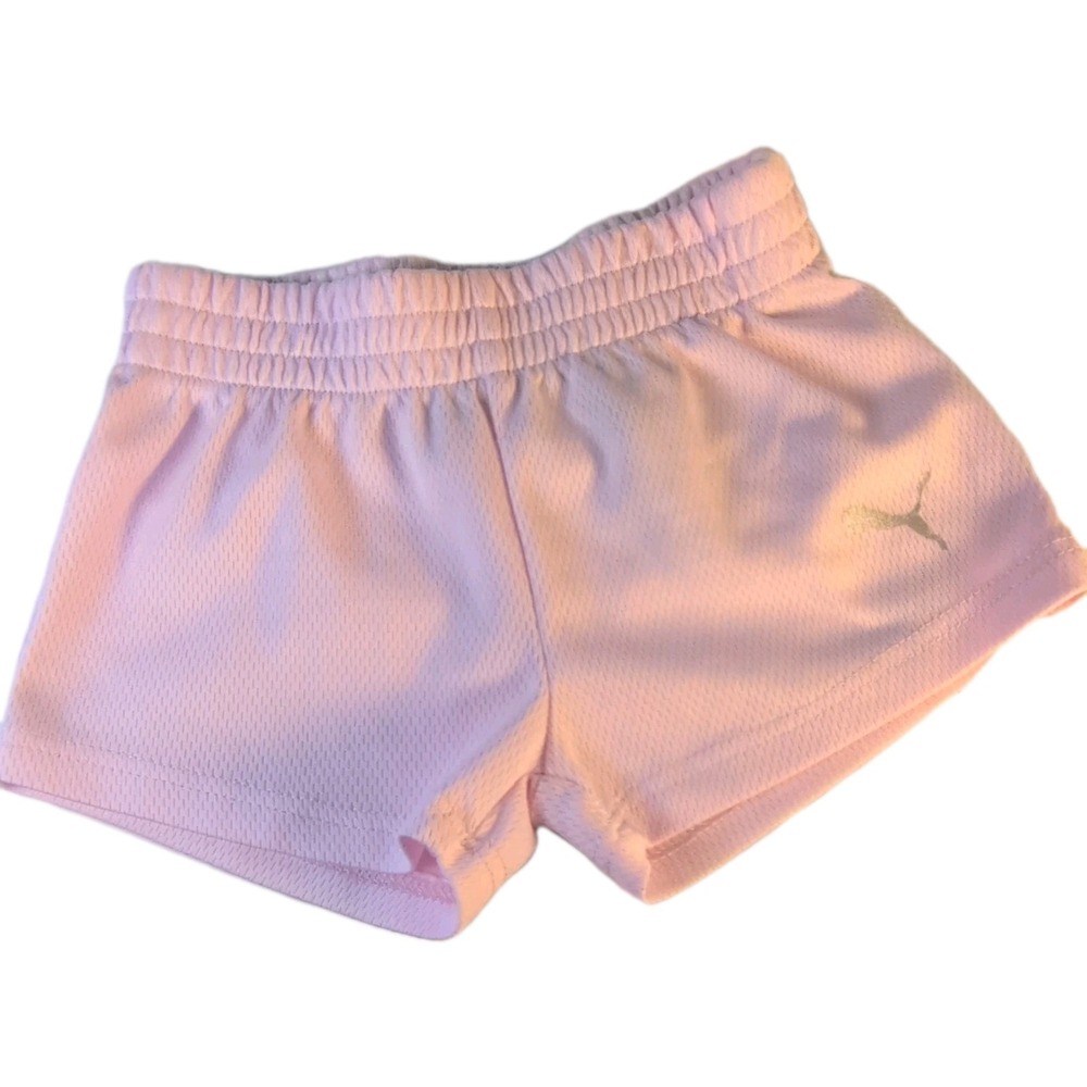 PUMA Girls Pink Sweat‎ Shorts 6M Polyester Elastic Waist Activewear